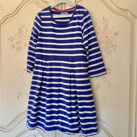 johnnie b (Boden) Girls’ 9-10 Y Blue/White Stripe Dress - Picture 4 of 5